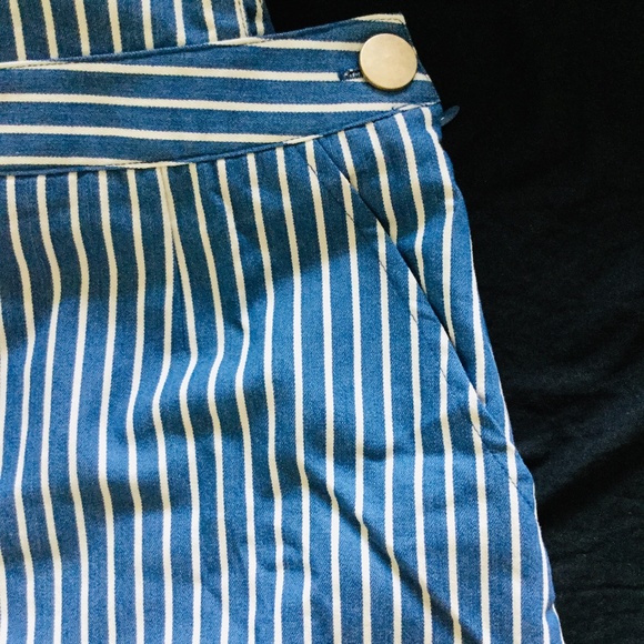 ModCloth Denim Striped Suspenders/Jumper NWOT - Picture 7 of 8